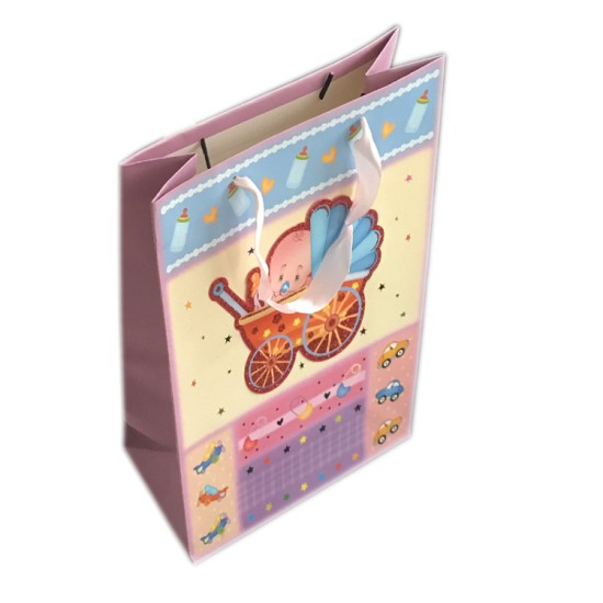 Baby Thema mit 3D Babywagen Geschenktüte - CKK001 - Mytortenland